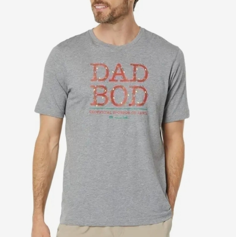 Travis‎ Mathew Dad Bod Festive Holiday Tee Shirt Size Small NWT